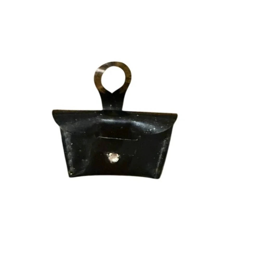 Vintage Black Patent Leather Fashion doll Barbie Purse hand Loop